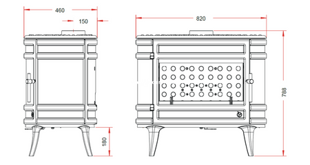 Piec wolnostojący 12kW Mandor (kolor: antracyt) - spełnia anty-smogowy EkoProjekt 86829206