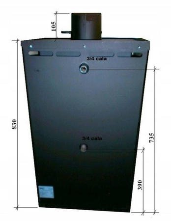 Piec stalowy wolnostojący z płaszczem wodnym 6+7,1=13,1 kW - spełnia anty-smogowy EkoProjekt 04482074