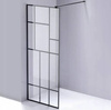 Ścianka prysznicowa 120 cm asymetryczna kratka szkło 8mm 23179604