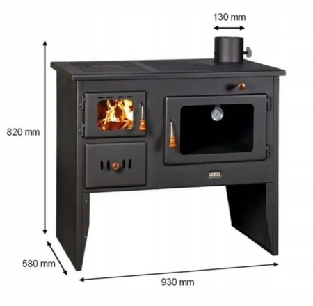 Piec kuchenka kuchnia westfalka z płaszczem wodnym i piekarnikiem 16kW, wylot: do wyboru (średnica wylotu spalin: 130 mm) - spełnia anty-smogowy EkoProjekt 04482077