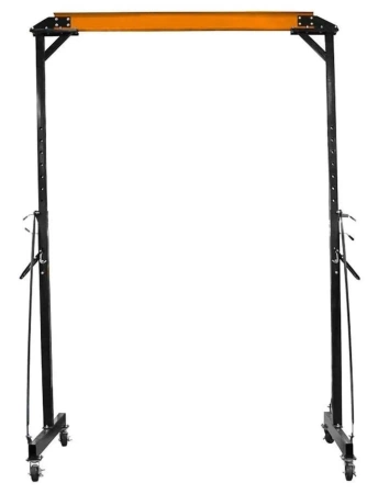  Suwnica bramowa mobilna 2000 kg – ręczna z wózkiem i wciągarką łańcuchową, wysokość 2400–3600 mm