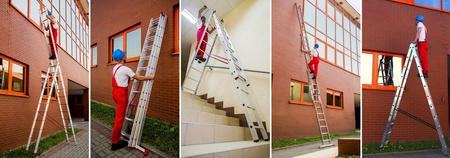 Drabina aluminiowa uniwersalna 3x7 Professional na schody (wysokość robocza: 5,30m) 99674911