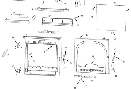 Piec wolnostojący 7kW Seville (wylot spalin: góra, kolor: antracyt) - spełnia anty-smogowy EkoProjekt 86865694