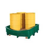 Wanna zabezpieczająca z polietylenu (PE), na 4 beczki 200l, zielona 72279433