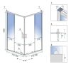 Kabina bez brodzika 800x800x1900 szkło transparent Czarna 13283154