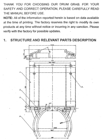 Uchwyt do beczek na wózek widłowy GermanTech (udźwig: 350 kg) 99724856