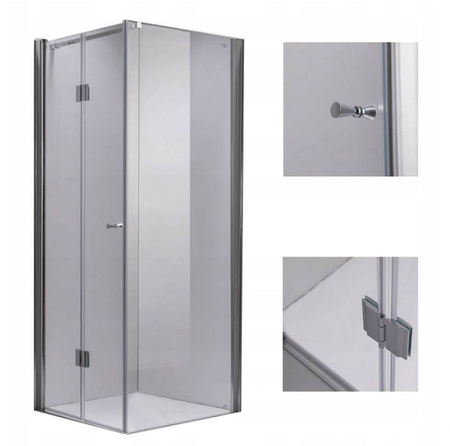 Kabina prysznicowa narożna kwadrat 90x90 szkło 6mm 23178267