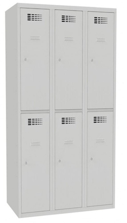 Metalowa szafa ubraniowa, kolor: RAL7035 (jasnoszary) (wymiary: 1800x900x500 mm) 09276673