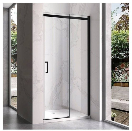 Drzwi prysznicowe 105-110cm czarne szkło 8mm 23178246