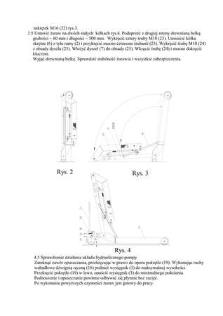 Żuraw hydrauliczny ręczny (udźwig: od 750 do 1500kg) 5877833
