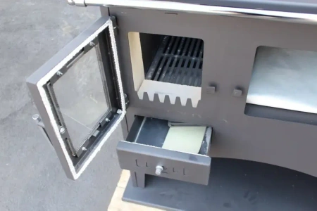 Piec kominek wolnostojący kuchnia, angielka 10kW z piekarnikiem, z płaszczem wodnym  - spełnia anty-smogowy EkoProjekt 48282274