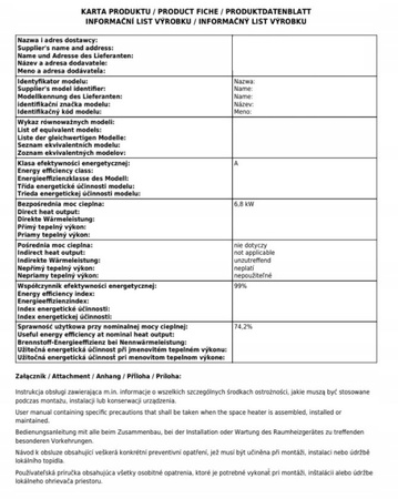Piec wolnostojący stalowy 7-10kW na drewno (średnica wylotu spalin: 120mm) - spełnia anty-smogowy EkoProjekt 65882972