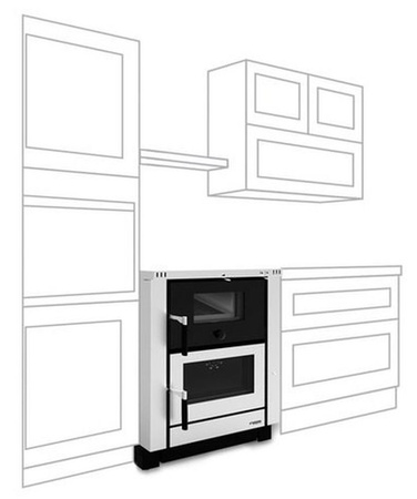 Kuchnia z piekarnikiem, angielka 7,4kW bez płaszcza wodnego (piekarnik, kolor: inox) - spełnia anty-smogowy EkoProjekt 88872744