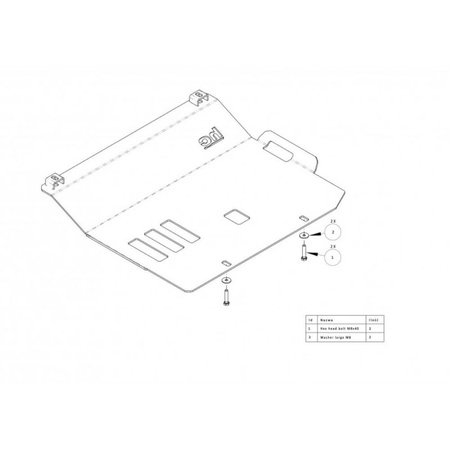 Osłona silnika i przedniego mostu Mitsubishi Pajero 4 / Montero 4 2006-2014 czerwona 59880829
