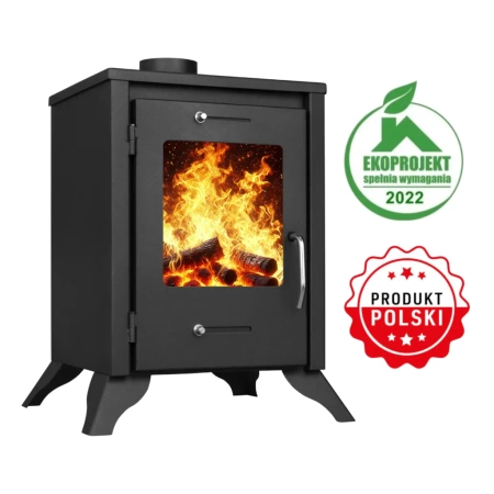 Piec wolnostojący stalowy 6,8kW na drewno (średnica wylotu spalin: 120mm) - spełnia anty-smogowy EkoProjekt 65882973