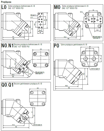 Silnik hydrauliczny tłoczkowy Hydro Leduc (objętość robocza: 41 cm³, maksymalna prędkość ciągła: 5600 min-1 /obr/min) 01538897