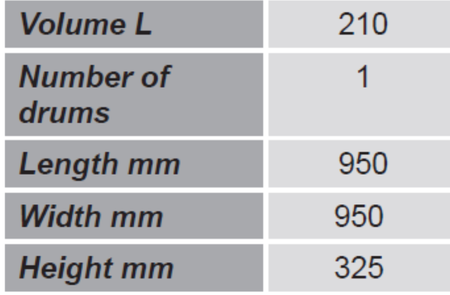 Paleta do transportu beczek GermanTech (ilość beczek: 1, wymiary: 950x950x325 mm) 99724713