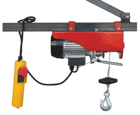 Wciągarka elektryczna linowa budowlana + lina 15m + sterowanie ręczne 1,5m (udźwig: 100 kg) 08126408