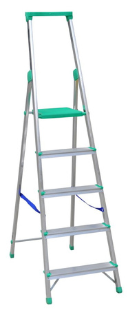 Drabina wolnostojąca Drabex 6 stopniowa z półką i haczykiem (wysokość robocza: 3,29m) 99674665