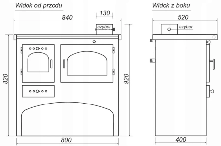 Kuchnia piec kuchenny na drewno westfalka z płaszczem wodnym 14,6kW - spełnia anty-smogowy EkoProjekt 04483264