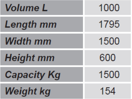 Pojemnik do śniegu i piasku GermanTech (pojemność: 1000 L) 99724702