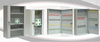 GOREK Szafka skrzynka na klucze na 100szt metalowa, kolor: RAL7035 (jasnoszary) (wymiary: 350x520x60 mm) 09276458