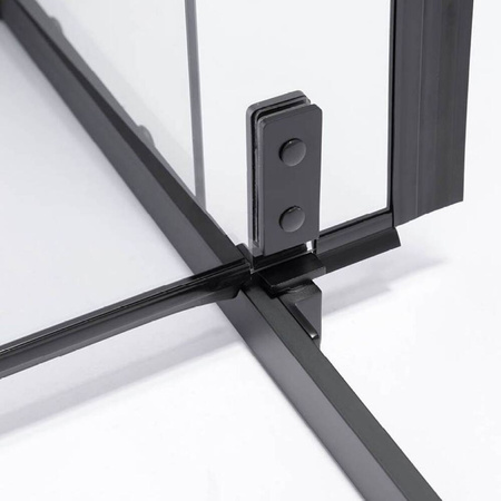 Kabina prysznicowa czarna kwadratowa 90x90 szkło 6mm 23178198