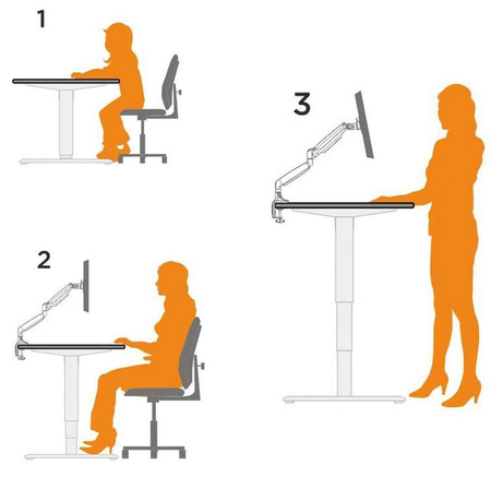 Biurko elektryczne komputerowe Regulacja wysokości (regulowana wysokość: 63 do 125 cm) 17276577