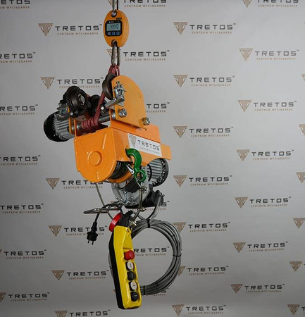 Wciągarka 500/990kg • 22 m z wózkiem 230V, sterowanie 8 m, wózek 220 mm