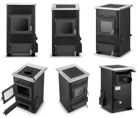 Kuchnia węglowa kocioł piec CO z płaszczem wodnym 10-12kW (kolor: czarny, średnica wylotu spalin: 118 mm) - spełnia anty-smogowy EkoProjekt 99682506