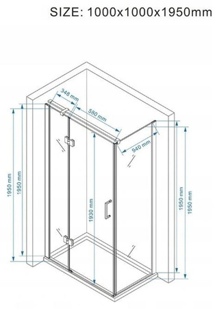 Kabina prysznicowa 100x100 szkło 6mm chrom 23178216