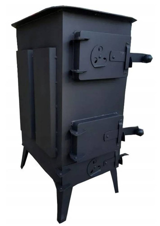 Piec szamotowy piecyk koza 16 cegieł atest 6-10kW na drewno (kolor: czarny) 57680088