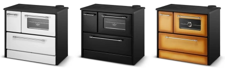 Kuchnia na drewno piec kominek koza kuchnia kocioł CO z płaszczem wodnym 16,15kW (kolor: brąz, średnica wylotu spalin: 130 mm) - spełnia anty-smogowy EkoProjekt 99683165