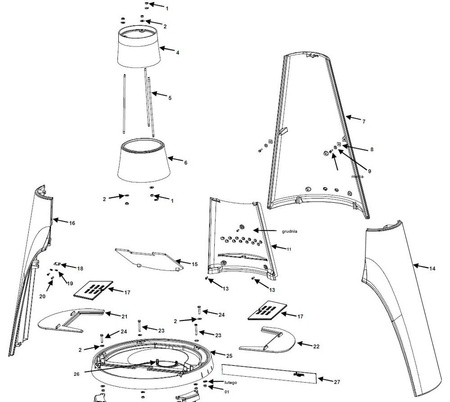 Piec wolnostojący 14kW Pow-Wow - spełnia anty-smogowy EkoProjekt 86829177