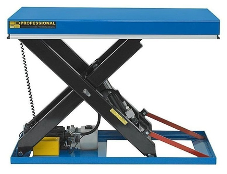 Podnośnik, podest nożycowy (udźwig: 1000 kg, wymiary platformy: 3000x800 mm, wysokość podnoszenia min/max: 300-1500 mm, moc: 1,5kW) 01876618