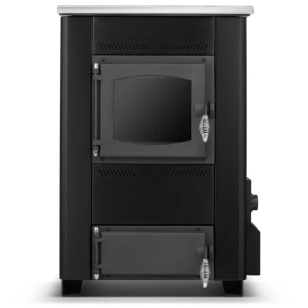 Piec kominek koza kuchenka kuchnia węglowa westfalka piecokuchnia kocioł CO z płaszczem wodnym 15-17kW (kolor: czarny, średnica wylotu spalin: 128 mm) - spełnia anty-smogowy EkoProjekt 99682652