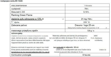 Piec wolnostojący 7kW Remilly (wylot spalin: góra, kolor: antracyt) - spełnia anty-smogowy EkoProjekt 86854918