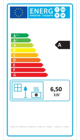 Piec kominek koza żeliwny z płytą grzewczą fajerką czarny 6,5-8,5kW na drewno (średnica wylotu spalin: 130mm) - spełnia anty-smogowy EkoProjekt 99683063