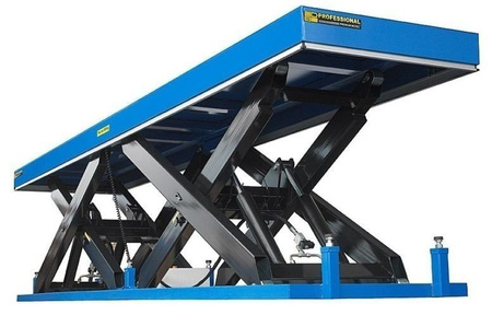 Podnośnik, podest nożycowy (udźwig: 2000 kg, wymiary platformy: 2250x1200 mm, wysokość podnoszenia min/max: 300-1900 mm, moc: 2,3kW) 01872710