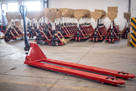 Wózek paletowy ręczny, długi koła/rolki: Poliuretan, Poliuretan (udźwig: 2000 kg, długość wideł: 1500 mm) 03079700