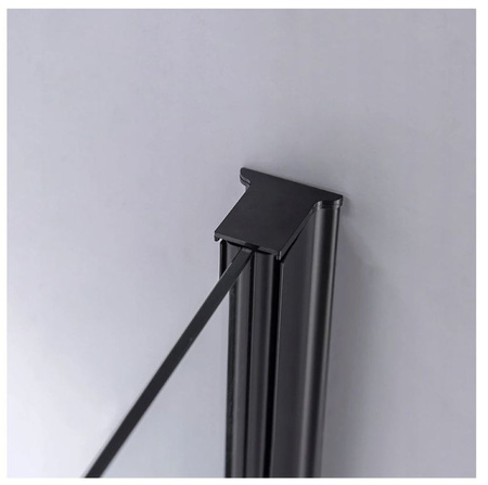 Kabina prysznicowa 90x90 szkło 6mm kwadrat czarna 23178196