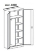 Szafa biurowa z drzwiami skrzydłowymi (wymiary: 1990x1000x435 mm) 00079484