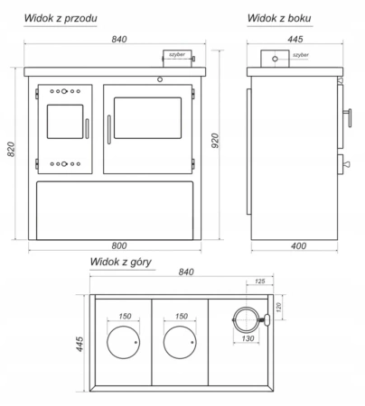 Kuchnia piec kuchenny na drewno westfalka 7,1kW - spełnia anty-smogowy EkoProjekt 04483305