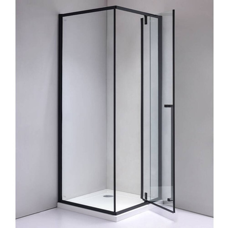Kabina prysznicowa czarna kwadratowa 90x90 szkło 6mm 23178198