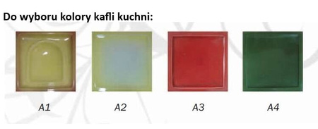 Kuchnia kaflowa, angielka 8,6kW, bez płaszcza wodnego (kolor: zielony) - spełnia anty-smogowy EkoProjekt 92282117