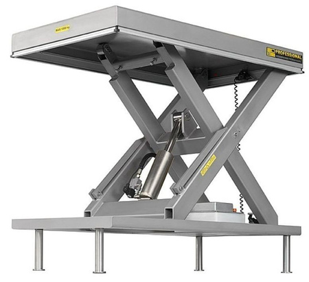 Podnośnik, podest nożycowy (udźwig: 2000 kg, wymiary platformy: 2250x1200 mm, wysokość podnoszenia min/max: 300-1900 mm, moc: 2,3kW) 01872710