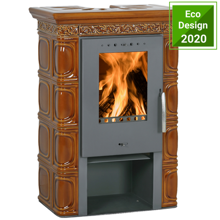 Piec kaflowy kominek koza 5,8kW (kolor: brown) - spełnia anty-smogowy EkoProjekt 48279111
