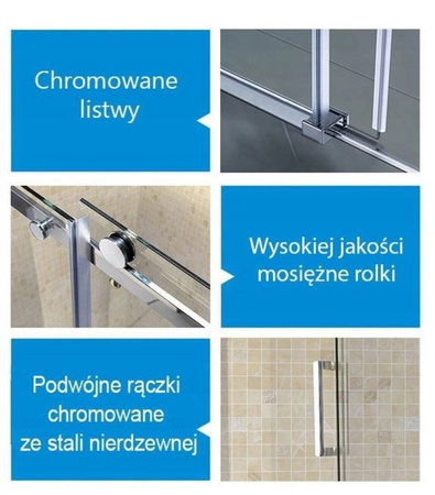 Kabina prysznicowa 120x80 jakość mocna szkło 8mm 23178262