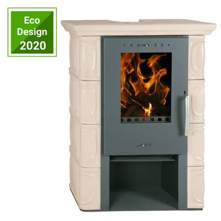 Piec kaflowy kominek koza 5,8kW (kolor: honey) - spełnia anty-smogowy EkoProjekt 48279104