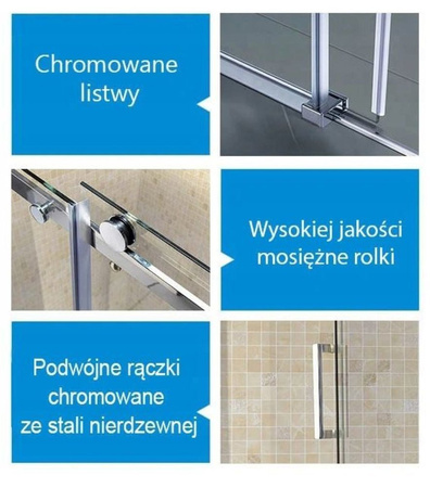 Kabina prysznicowa 120x80 jakość mocna szkło 8mm 23178205
